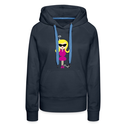 A Blonde Cutie and Her Lovely Cats - Women's Premium Hoodie