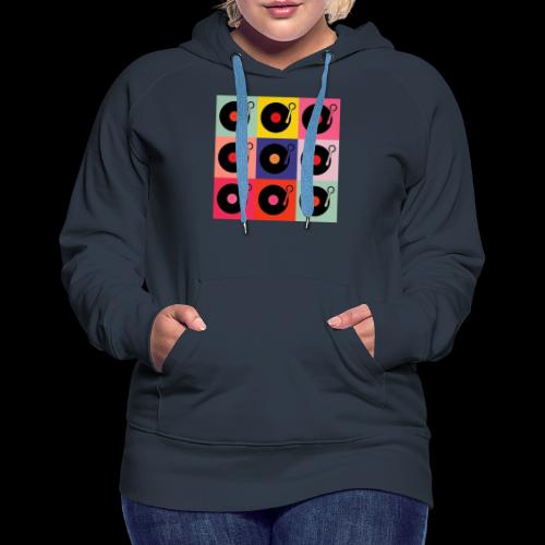 Records in the Fashion of Warhol - Women's Premium Hoodie