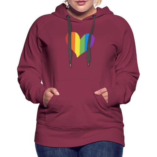 Pride Rainbow Heart - Women's Premium Hoodie