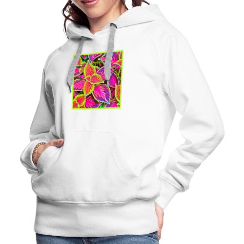 Vivid ChromaLeaf Harmony Pattern - Women's Premium Hoodie