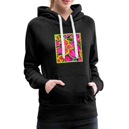 Vivid ChromaLeaf Harmony Pattern - Women's Premium Hoodie