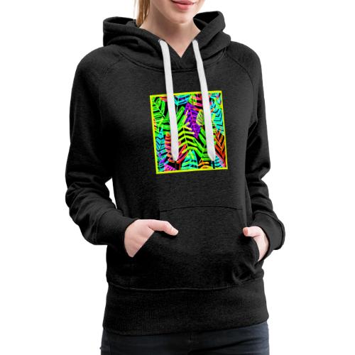 Glowing Leaf Pattern Design - Women's Premium Hoodie