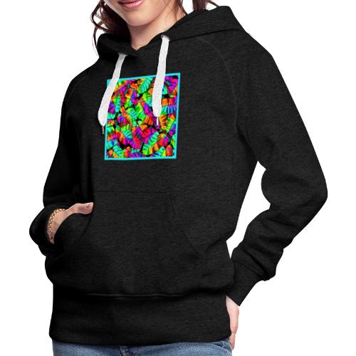 Chic Leaf Pattern Stylish Elegance - Women's Premium Hoodie