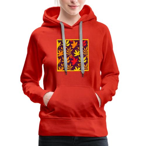 Cute Leaf Patterns Modern Style - Women's Premium Hoodie