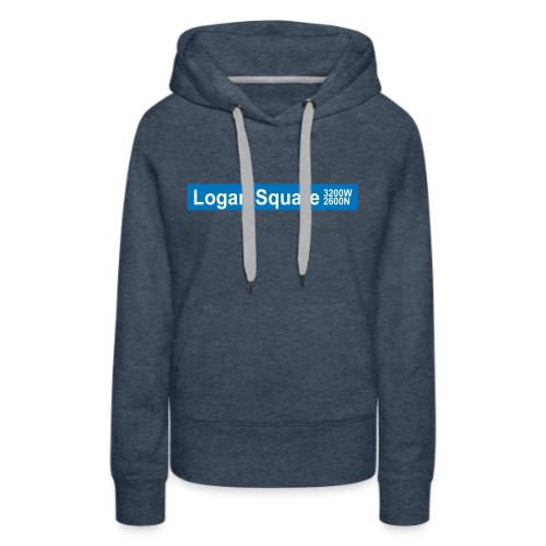 Logan Square CTA Blue Line - Women's Premium Hoodie