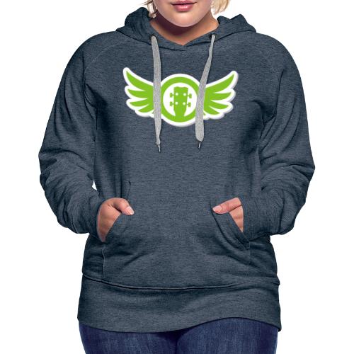 Ukulele Gives You Wings (Green) - Women's Premium Hoodie