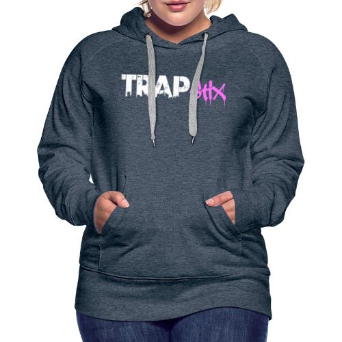 TRAPSTIX LOGO (White x Pink) - Women's Premium Hoodie