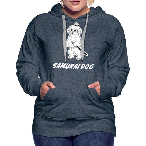 Samurai Maltese Katana Warrior Dog Tee - Women's Premium Hoodie