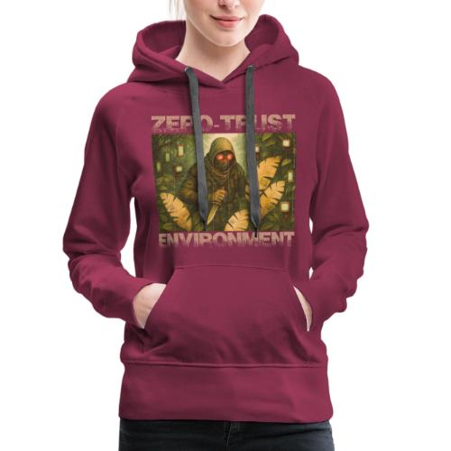 ZERO-TRUST (light lettering) - Women's Premium Hoodie