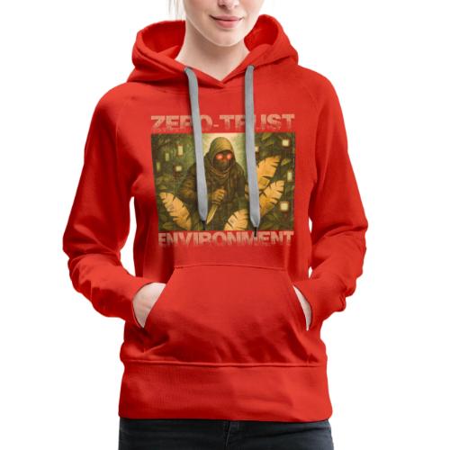 ZERO-TRUST (light lettering) - Women's Premium Hoodie