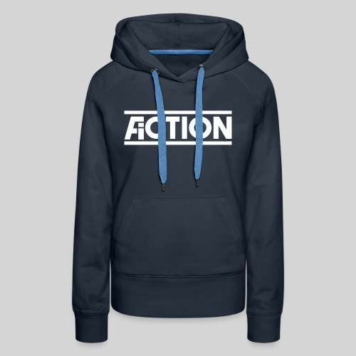 Action Fiction Logo (White) - Women's Premium Hoodie