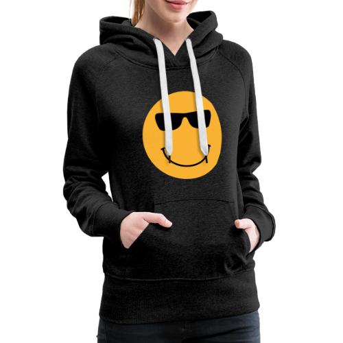 Orange Face with Sunglasses - Women's Premium Hoodie