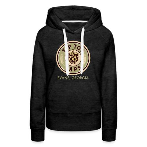 Tip Top Taps Hops Circle Evans Ga Green 4 png - Women's Premium Hoodie