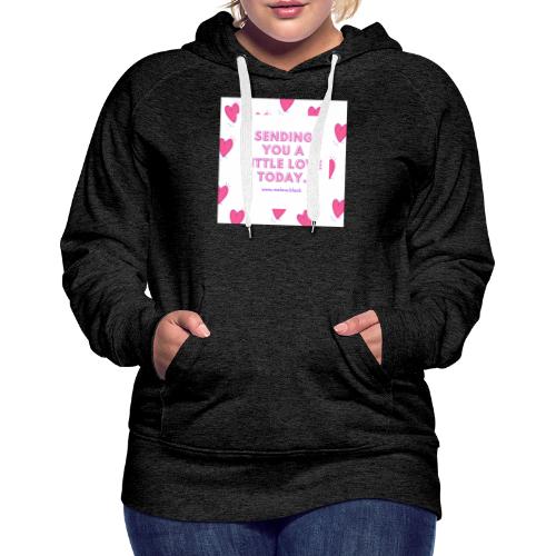Pink Hearts Typographic Love Instagram Post 2 - Women's Premium Hoodie