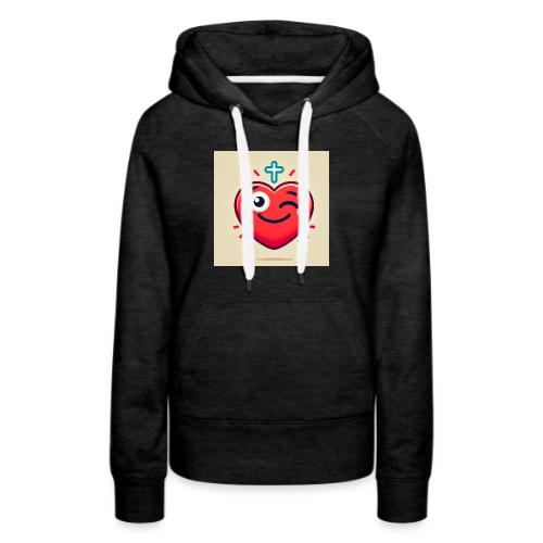 DALLE 2025 09 13 15 56 10 A winking heart sh - Women's Premium Hoodie