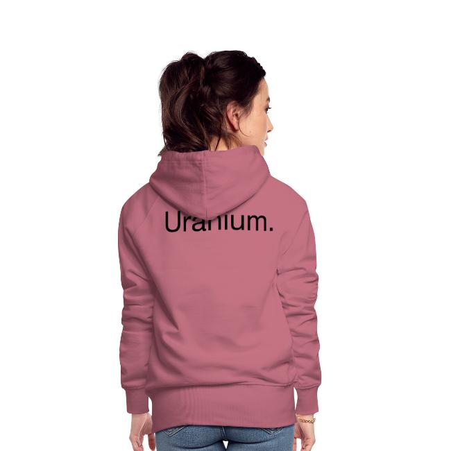 Uranium. Double-sided design. Black text.