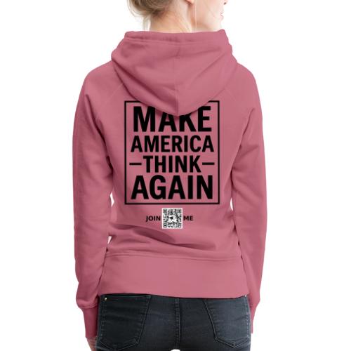Think (black, back-facing) - Women's Premium Hoodie