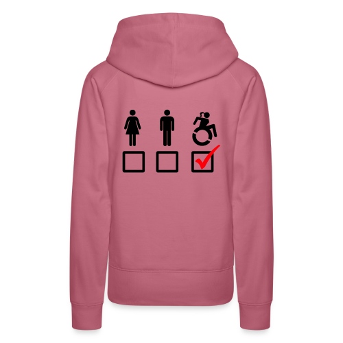 Female wheelchair user, check! - Women's Premium Hoodie