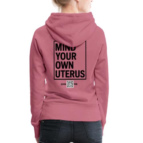 Uterus (black, back-facing) - Women's Premium Hoodie