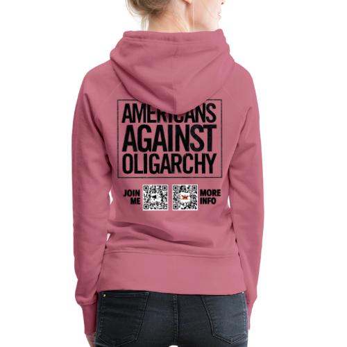 Oligarchy (black, back-facing) - Women's Premium Hoodie