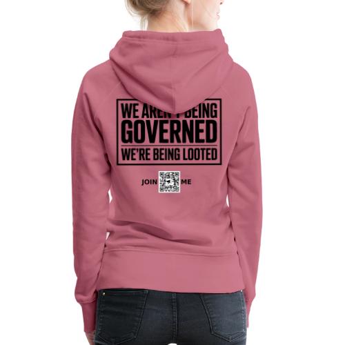 Looted (black, back) - Women's Premium Hoodie