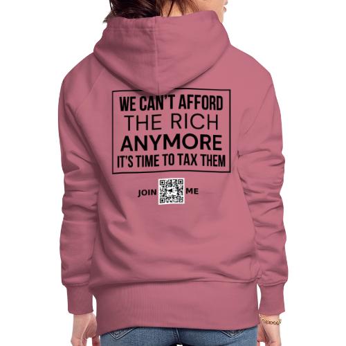 Tax the Rich (black, back) - Women's Premium Hoodie