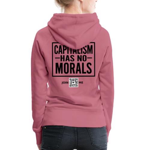 Capitalism (black, back-facing) - Women's Premium Hoodie