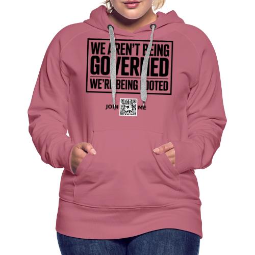 Looted (black, front-facing) - Women's Premium Hoodie