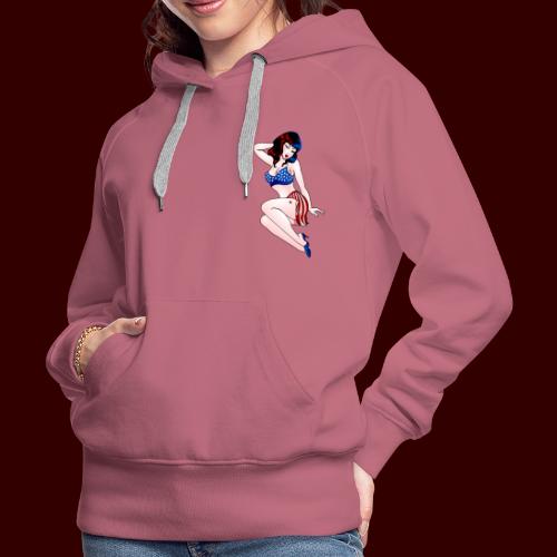 Pin Up Girl 4th of July Shirts & Gifts - Women's Premium Hoodie