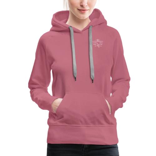Ludicrous Feed White Initials - Women's Premium Hoodie