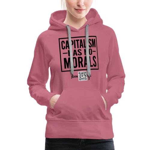 Capitalism (black, front-facing) - Women's Premium Hoodie