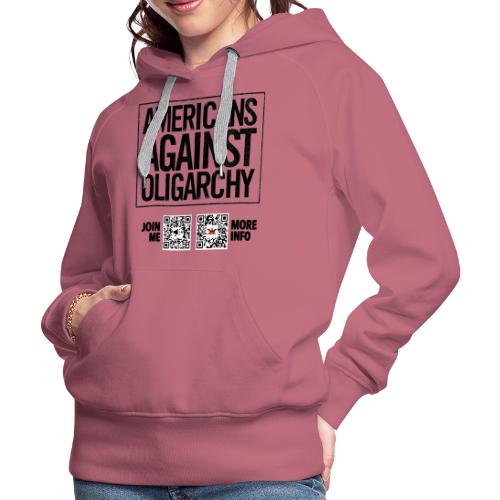 Oligarchy (black, front-facing) - Women's Premium Hoodie
