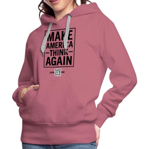 Think (black, front-facing) - Women's Premium Hoodie