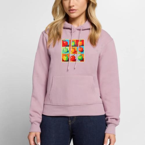 Colorful Apple Grid - Women's Premium Hoodie