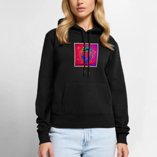 Neon Strawberry Pop - Women's Premium Hoodie