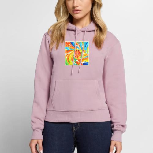 Citrus swirling Splash Design - Women's Premium Hoodie