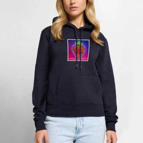 Vibrant Strawberry Neon Sign - Women's Premium Hoodie