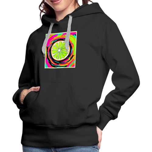 Lime Slice Pop Art - Women's Premium Hoodie
