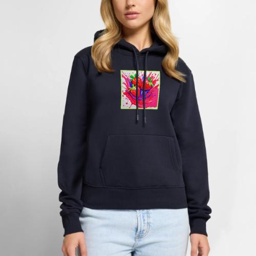 Vibrant Strawberry Splash - Women's Premium Hoodie