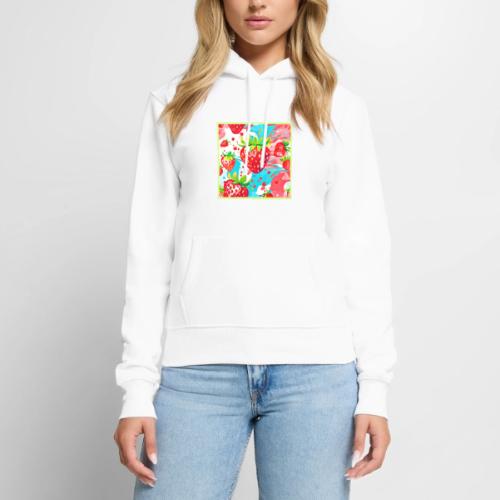 Strawberry Splash Pattern - Women's Premium Hoodie