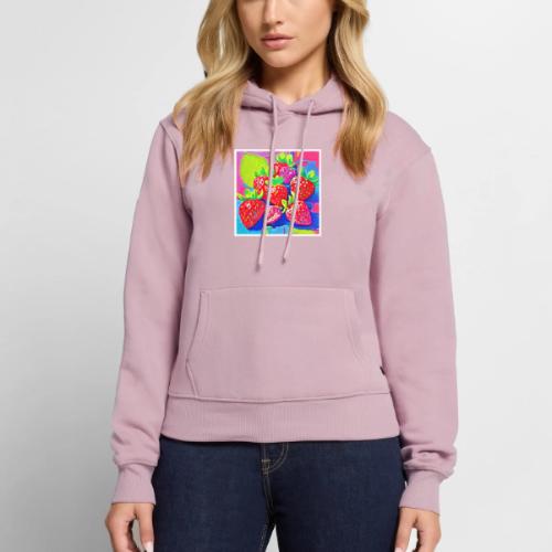 Pop Art Strawberries - Women's Premium Hoodie