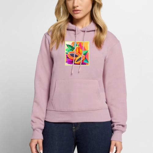 Sliced Papaya Pop Art - Women's Premium Hoodie