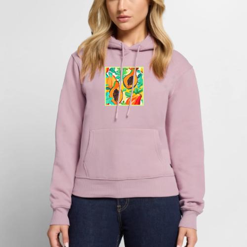 Tropical Papaya Pop Art - Women's Premium Hoodie