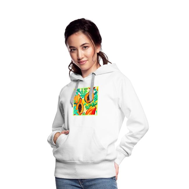 Tropical Papaya Pop Art