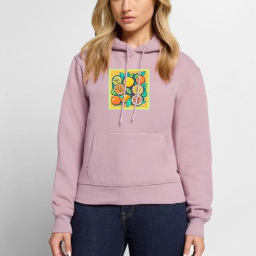 Citrus Fruit Art Design - Women's Premium Hoodie