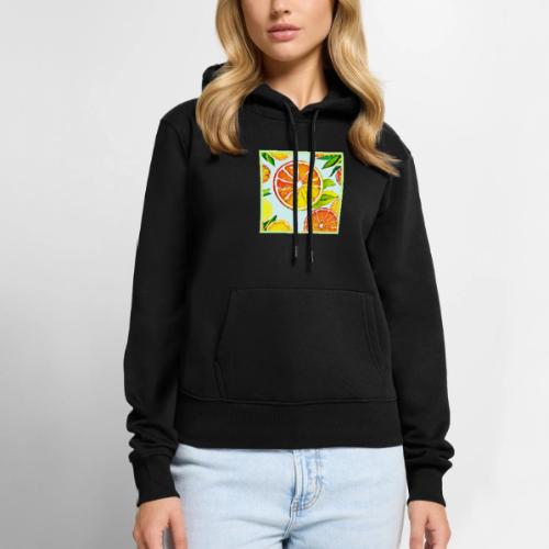 Orange Slice: Citrus Art - Women's Premium Hoodie