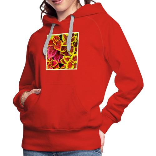 Coleus Leaf Burst Design - Women's Premium Hoodie