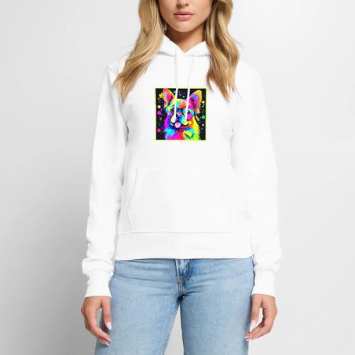Vivid Canine Vibes Design - Women's Premium Hoodie
