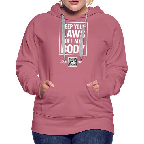Laws Off (white, back-facing) - Women's Premium Hoodie