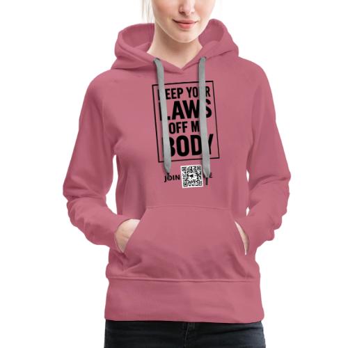 Laws Off (black, front-facing) - Women's Premium Hoodie